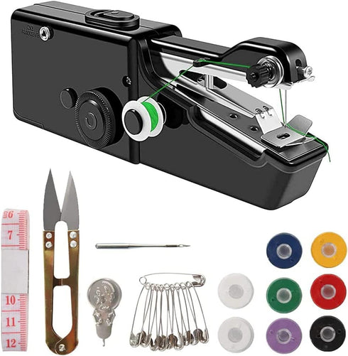 Black Handheld Sewing Machine, Mini Portable Electric Sewing Machine for Adult, Easy to Use and Fast Stitch Suitable for Clothes,Fabrics, DIY Home...
