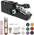 Black Handheld Sewing Machine, Mini Portable Electric Sewing Machine for Adult, Easy to Use and Fast Stitch Suitable for Clothes,Fabrics, DIY Home...