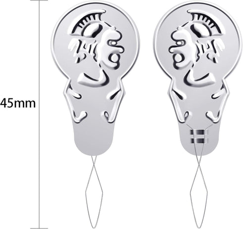 WILLBOND 200 Pieces Embroidery Needle Threader Stitch Insertion Hand Machine Sewing Tool Sizes 45 mm Aluminum Needle Threader Silver Tone Wire Loo...