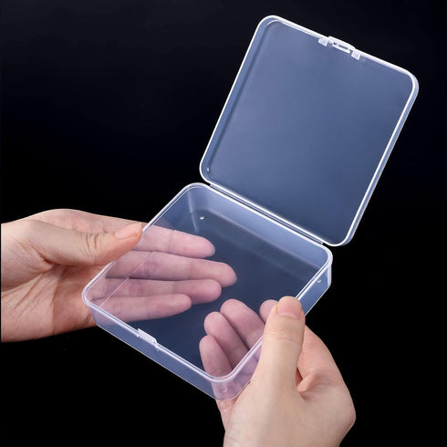 6 Pieces Mini Plastic Clear Beads Storage Containers Box for Collecting Small Items, Beads, Jewelry, Business Cards, Game Pieces, Crafts (3.7 x 3....