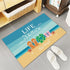 Door Mat Ocean Beach Slippers Starfish Shell Life is Better in Flip Flops Welcome Non-Slip Mats Funny Doormat Decor for Bathroom Kitchen Front Por...