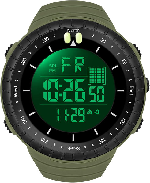 FANMIS Men's Military Sports Electronic Watch Outdoor Mountaineering Multi Function Watch Waterproof Army Tactics Chronograph Large Dial Student S...
