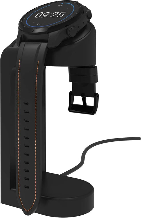 Replacement Connection Charging Dock Compatible with Ticwatch Atlas/Pro 5 Enduro/Pro 5/3 Charger Stand Station Case Friendly with 5 Feet Cable Bla...
