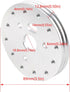 0.5" Steering Wheel Hub Adapter Conversion Spacer,6 Hole to 3 Hole Steering Wheel Adapter Boss Kit(Silver)...