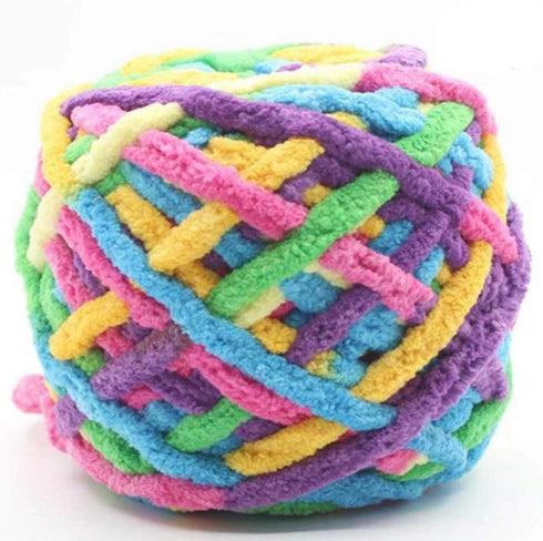 Jumbo Chenille Yarn,Colorful Chunky Chenille Yarn,Arm Knit Yarn,Snuggly Chenille Yarn for DIY Throw Blanket Cat Cave 100g......