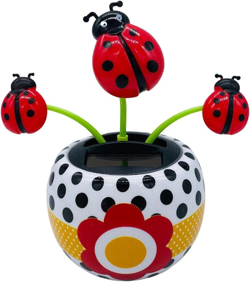 Red Solar Dancing Flower, Cute Power Flower for Car Decoration Swing Flowers, Solar Dashboard Decorations Flower Dancing Decor, Car Dashboard Swin...
