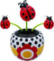 Red Solar Dancing Flower, Cute Power Flower for Car Decoration Swing Flowers, Solar Dashboard Decorations Flower Dancing Decor, Car Dashboard Swin...