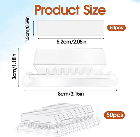 50-Pcs File Folder Labels for Hanging Folders Inserts File Tabs, 4-Inch Split File Organizer Inserts Plastic Tabs for School Learning, Office Supp...