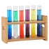 Lily's Home Bamboo Test Tube Vial Shot Glasses Holder Rack, Great as Pen Stand, Made from Bamboo with Built-In Handle, Rack Only, Glass Tubes NOT ...