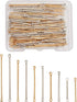 Pandahall 100Pcs/Box Brass Bar Charm Connector Beads Silver & Platinum Rectangle Blank Links Beads for Bracelet Necklace Earring Jewelry Making...