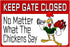 Chicken Sign, Metal Chicken Coop Tin Signs, Keep Gate Closed, Yard Sign Farm Garden Wall Decor Sign Plaque Outdoor for Home Fence 8 X 12 Inches...