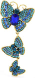 Crystal Rhinestone Butterfly Brooches For Women Pretty 3 Butterfly Insects Party Casual Brooch Lapel Pins Elegant Dress Accessories Wedding Christ...