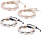 4 Pack Adjustable Shell Bracelets Anklets Set Natural Cowrie Shell Beads Puka Seashells Ankle Jewelry for Men Women Valentine's Day Gifts...