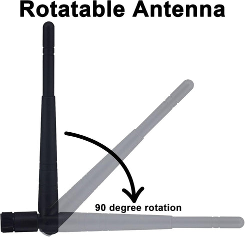 BOOBRIE 2-Pack Dual Band WiFi Antenna 2.4GHz 5GHz 5.8GHz 8dBi RP-SMA Male Connector Omni Directional WiFi Bluetooth Antenna for WiFi Router Networ...