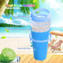 Slushy Cup - Tik Tok Magic Quick Frozen Smoothie Cup, Double Layer DIY Homemade Slushy Maker Cup, Food Grade Silicone Slushie Maker Cup with Spoon...
