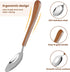 Daily Treasures Dinner Spoons Set, 6Pack 6.7" Food Grade Stainless Steel Spoons, Imitation Wood Handle Flatware Spoons for Coffee Dessert Tea Home...