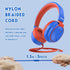Headphone Kids Volume Limited 85/96dB Wired Over-Ear/On-Earr Foldable Headset with Inline Cable Aux 3.5mm Cord Mic for Boy Girl Child School PC No...
