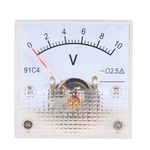 uxcell DC 0-10V Analog Panel Voltage Gauge Volt Meter 91C4 2.5% Error Margin...