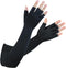 Long Copper Arthritis Gloves for Carpal Tunnel, Compression Gloves for Hand Pain Relief, Wrist Arm Support, Fingerless Typing Gloves for Rheumatoi...