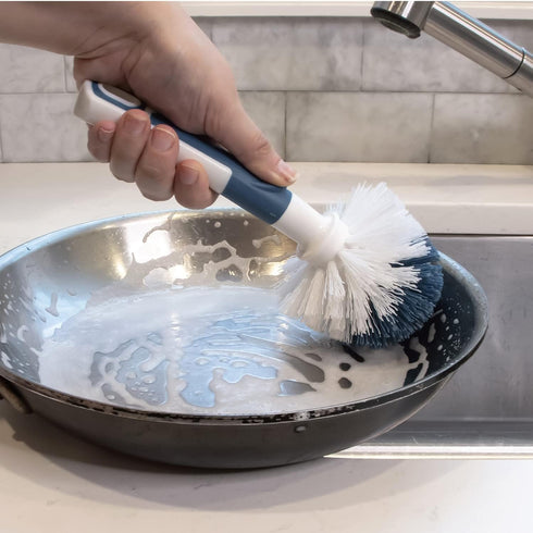 Unger Sink & Dish Scrub Brush – Kitchen Scrub Brush, Dish Washing Scrubber, Small Cleaning Brush, Kitchen Cleaning Supplies, Non-Scratch Bristles,...