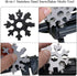 18-in-1 Snowflake Multi-Tool Screwdriver, Stainless Steel 18-1 Multitool Snow Tool (Black)...
