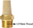 Quickun Air Pneumatic Mufflers, 1/4" Male Thread Sintered Bronze Exhaust Muffler Silencer (Pack of 10)...