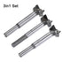 uxcell Forstner Wood Boring Drill Bits 20mm 21mm 22mm Dia. Hole Saw Carbide Alloy Steel Tip Round Shank Cutting for Hinge Plywood Wood Tool 3in1 S...