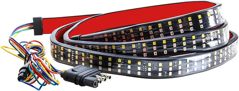 Teguangmei 48 Inchs Truck Tailgate Light Bar Triple-Row Truck Tail Light Strip Super Bright LED Red/White/Amber Running Turn Signal Brake Reverse ...