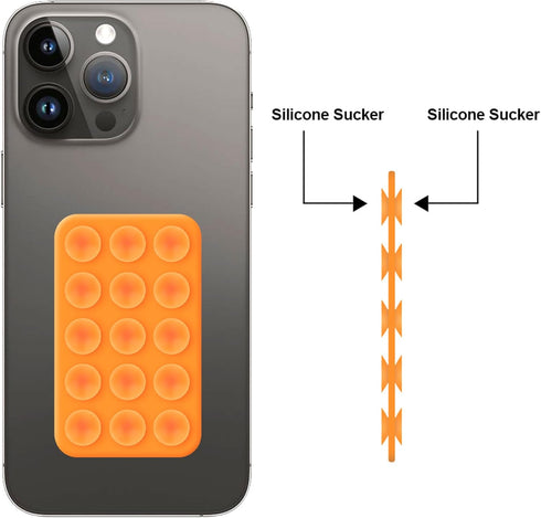 Double-Faced Silicone Suction Phone Case Adhesive Mount?Compatible with iPhone and Android Cellphone case (Chalk Pink)......