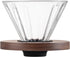 Coffee Dripper, Resuable Pour Over Coffee Maker With Walnut Pedestal, Detachable Pour Over Coffee Dripper, Single Cup Coffee Pour Over, 02 (Borosi...