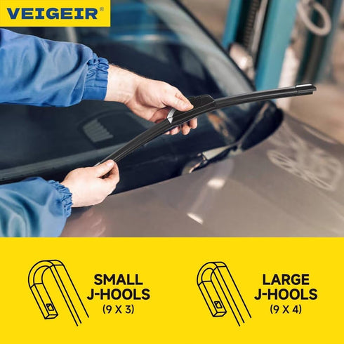 22inch - 2 Pack Windshield Wiper Blades for My Car Universal J/U Hook Front OEM Quality Automotive Replacement Blades 22inch - 2 Pack...