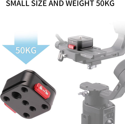 Quick Release Plate Kit QR Plate Camera Mount Adapter, Quick Release System with 1/4 Inch Screw for DSLR/Cameras/Tripod/Monopod/Slider/Handheld Gi...