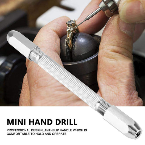 0-3mm Double End Hand Drill, Mini Micro Manual Gimlet Double End Pin Vice Drill Hand Drilling Tool for Drilling Wood,...