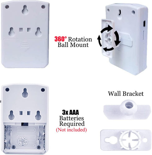 PIR Motion Sensor Activated Sound Player Speaker with USB Cable, Download Your own MP3 Audio Files to Play Speech, Music or Sound Effects (White)...