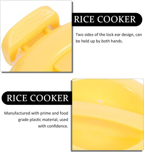 CALLARON Microwave Rice Cooker Steamer Bowl: Portable Oven Food Steamer Pot Small Pasta Cooker Fish Vegetable Steaming Bowl Food Container Ramen C...