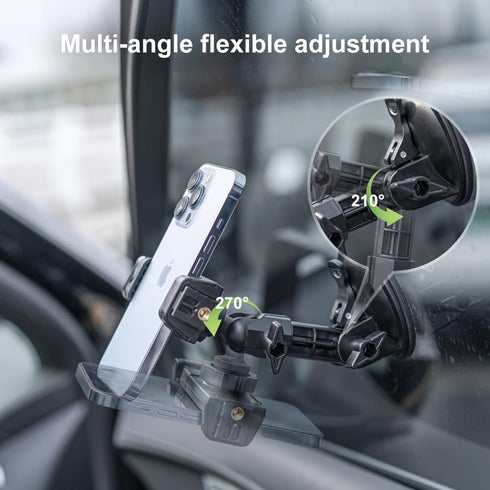SOH Car Suction Cup Phone Holder Mount, Dashboard & Windshield Universal Car Mount for iPhone, Samsung, Google, Huawei, Nokia, Other Smartphones...