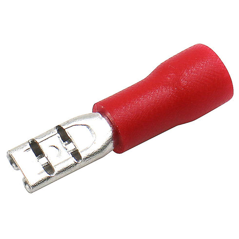 Baomain 0.11" Red Female Insulated Spade Wire Connector Electrical Crimp Terminal 18-22 AWG 2.8 x 0.5mm (200PCS)...