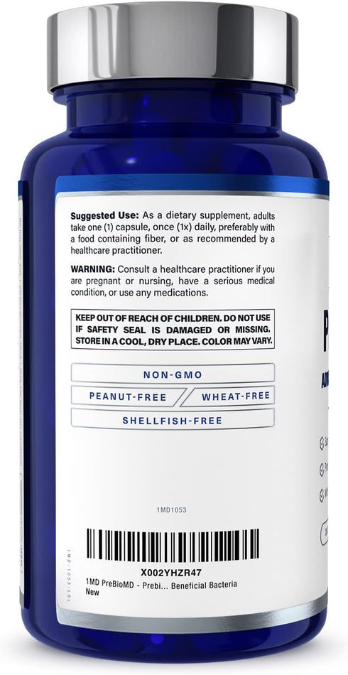 1MD Nutrition PreBioMD - Prebiotic with PreforPro® | Support Healthy Digestion and Beneficial Bacteria...