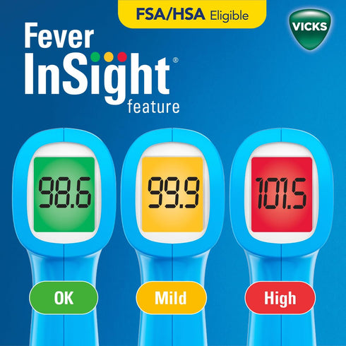 Vicks Non-Contact Infrared Thermometer for Forehead, Food and Bath – Fast, Reliable, and Clinically Proven Accuracy for Adults, Babies, Toddlers a...