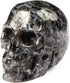 Skullis 2.0" Gabbro Crystal Skull, Hand Carved Gemstone Fine Art Sculpture, Reiki Healing Stone Statue....