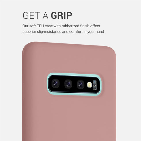 kwmobile Case Compatible with Samsung Galaxy S10 Plus / S10+ Case - TPU Silicone Phone Cover with Soft Finish - Winter Rose...