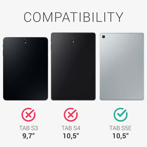 kwmobile Case Compatible with Samsung Galaxy Tab S5e Case - Soft TPU Back Protector Cover for Tablet - Black/Transparent...