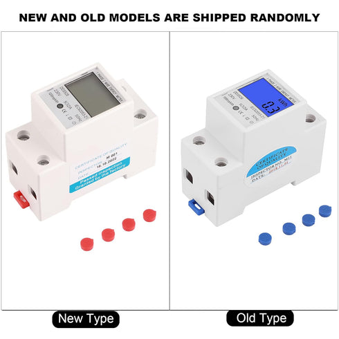 Single Phase Energy Meter 230VAC LCD KWH Electric Meter 5-32A 50Hz Single Phase DIN Rail KWH Meter Electricity Usage Meter Electricity Usage Monit...