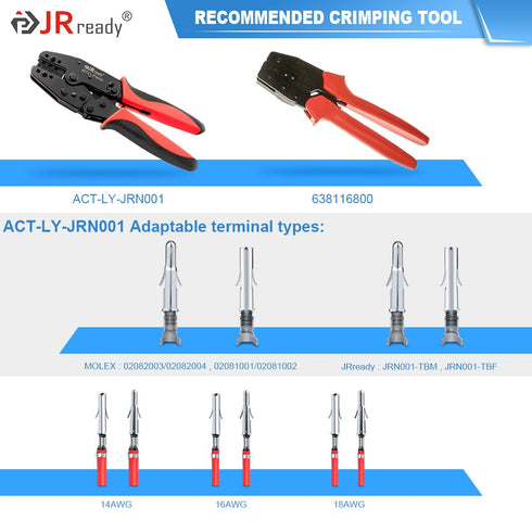 JRready ST6428 Power Connector 9 Pin (4 Matched Sets), 6.35mm Diameter Pin and Sockets 14-20 AWG, Compatible with Molex MLX Power Connector 9 Pin,...