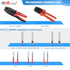 JRready ST6428 Power Connector 9 Pin (4 Matched Sets), 6.35mm Diameter Pin and Sockets 14-20 AWG, Compatible with Molex MLX Power Connector 9 Pin,...