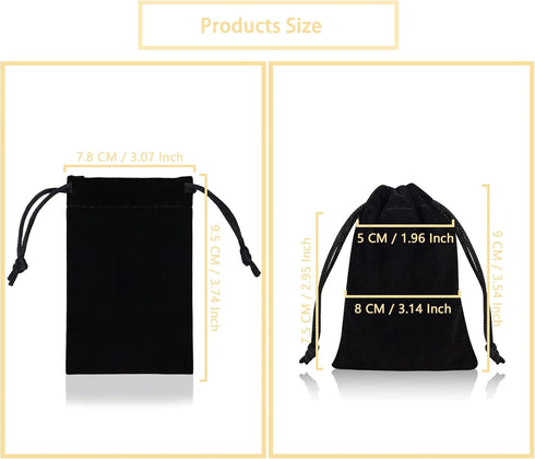 DTOL Velvet Cloth Jewelry Bags, Small Gift Pouches Drawstring Bags for Party, Travel Portable, Christmas, Festival, Makeup Favor Organizer Storage...