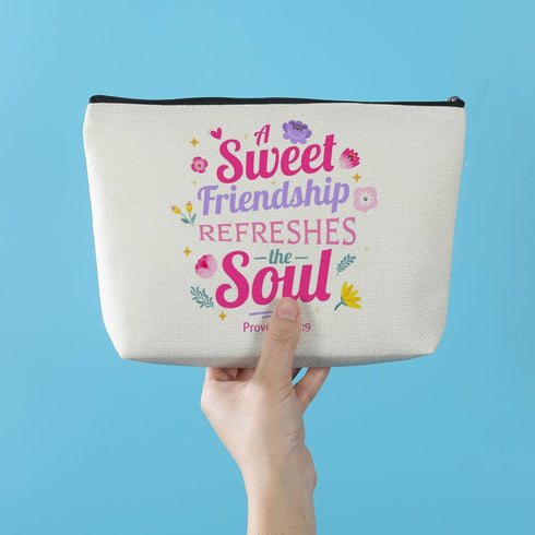 Funny Sister Gifts Makeup Bag Sister Birthday Gift Ideas, Sister Gifts from Sisters Brother Makeup Zipper Pouch Bag, Graduation Thank You Gifts Ch...