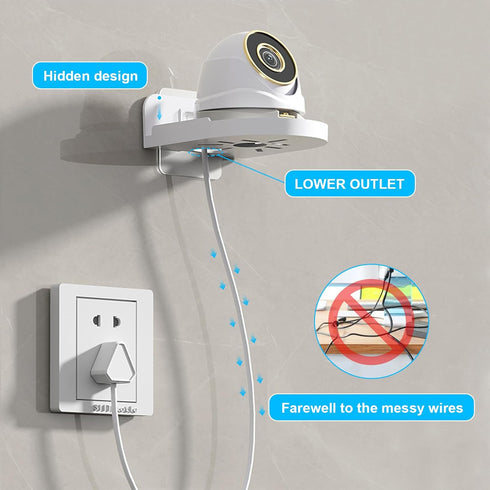 6 Pieces Small speaker wall Mount,No punching,Shelf Speaker Stand for Bluetooth Speaker,Baby Monitor,Cell Phones,Mesh Router,Webcam,Homepod,Toy Di...
