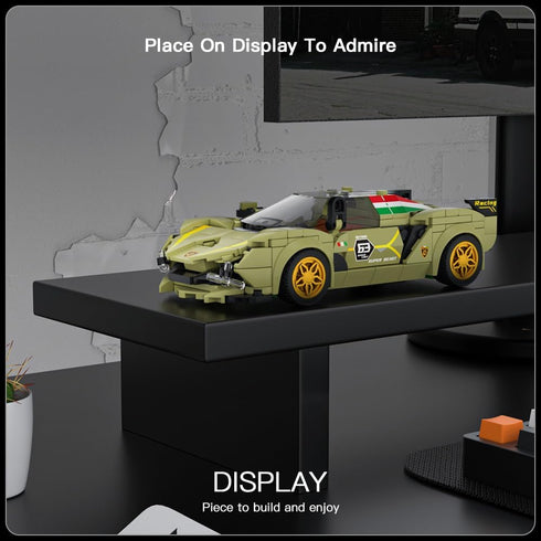 Mould King Speed Champion Sina Super Car Building Sets with Display Case,27003 Model Car Kits Sports Car Building Blocks, Cool Simulation Cockpit ...