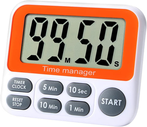 Digital Countdown Kitchen Timer - AIMILAR Count Up Down Magnetic Timer Clock with Loud Alarm Fast Setting for Cooking Baking Gym Students...